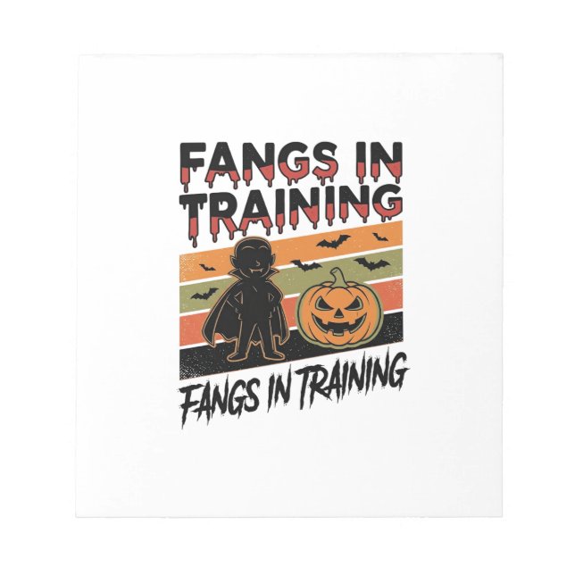 Bloco De Notas Presas em Treinamento Camisa Divertida de Vampiro  (Frente)