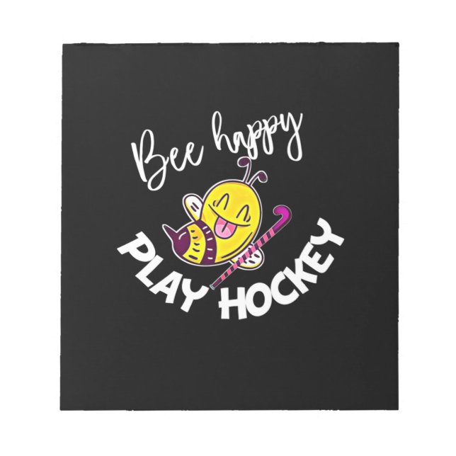 Bloco De Notas Presente de apicultor | Bebe Happy Play Hockey (Frente)