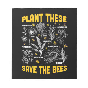 Bloco De Notas Presente de apicultor Plantar Estas Abelhas