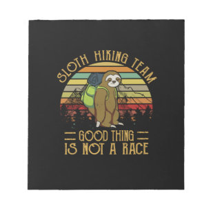Bloco De Notas Presente de Camper Sloth Hiking Team Good Thing