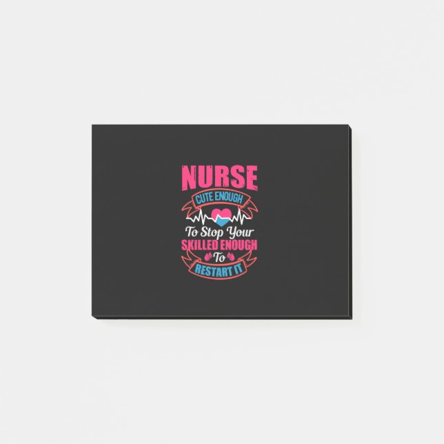 Bloco De Notas Presente de Enfermeira | Enfermeiro Suficiente Par (Frente)