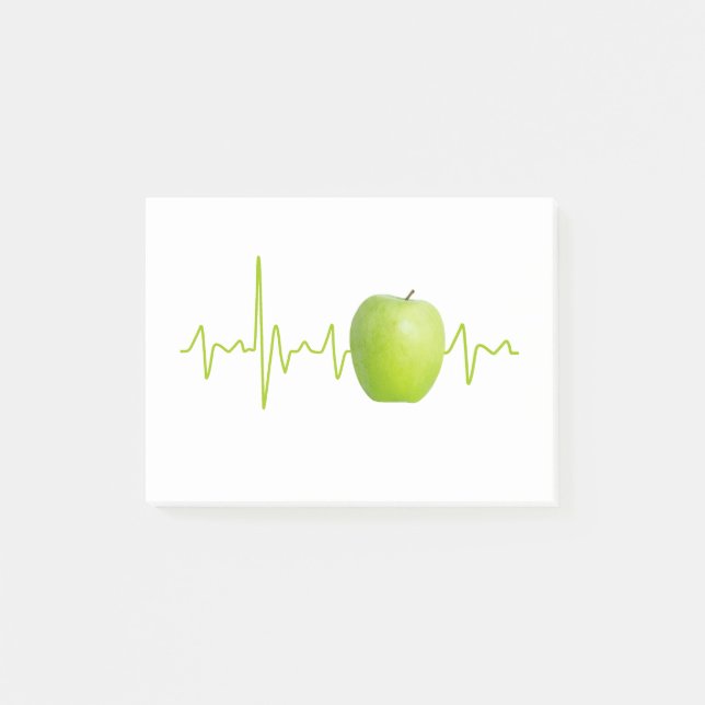 Bloco De Notas Presente de maçã pulsante para pessoas saudáveis (Frente)