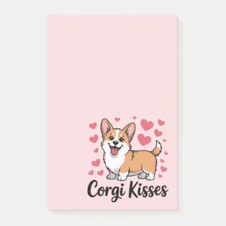 Bloco De Notas Presente de Mãe Corgi Fofa Corações Rosa Amante de