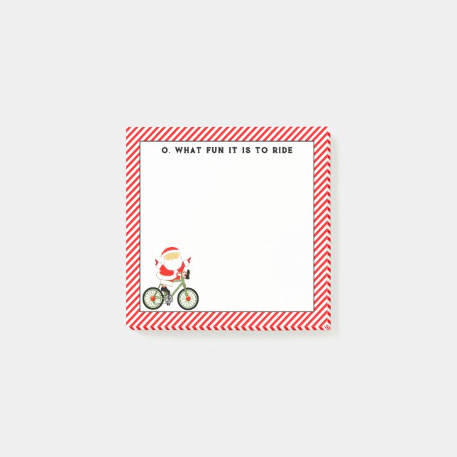 Bloco De Notas Presente de Natal de Ciclismo (Frente)