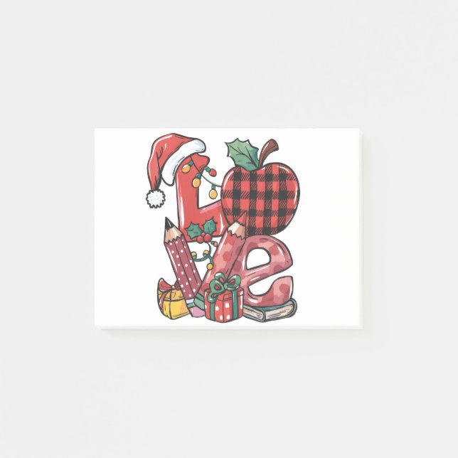 Bloco De Notas Presente de Professor | Feliz Natal Amor (Frente)
