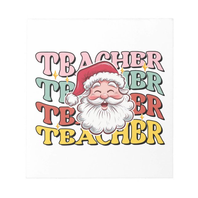 Bloco De Notas Presente de Professor | Papai Noel Professor (Frente)