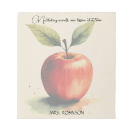 Bloco De Notas Presente de Professores de Apple Watercolor