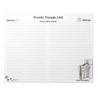 Bloco De Notas Presente Divertido para Amantes de Cavalos Forrage