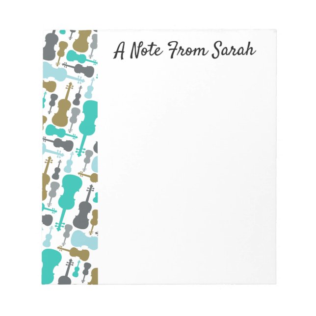 Bloco De Notas Presente do Instrumento de Corda Violin Viola Pers (Frente)