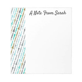 Bloco De Notas Presente do professor universitário Clarinet perso