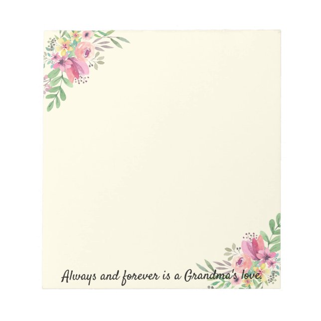 Bloco De Notas Presente para a vovó Notepad, sua avó de texto (Frente)