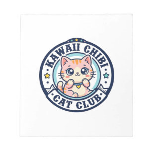Bloco De Notas Presente para Mãe de Gato Kawaii Chibi - Kawaii Ch