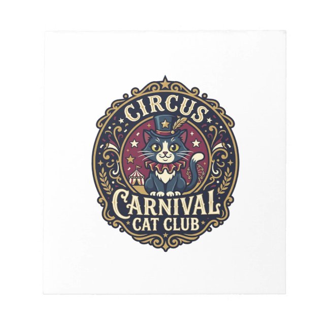 Bloco De Notas Presente para o Pai do Gato do Carnaval do Circo - (Frente)