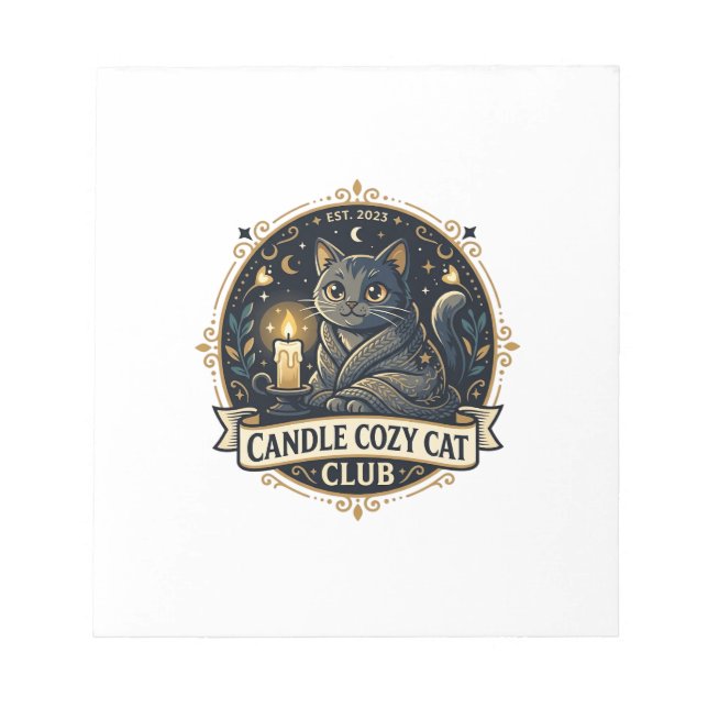 Bloco De Notas Presente para Pai de Gato Candle Cozy - Candle Coz (Frente)