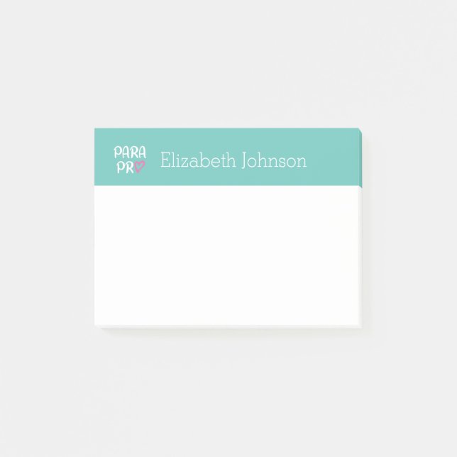 Bloco De Notas Presente Paraprofissional Para Coração Pro (Frente)