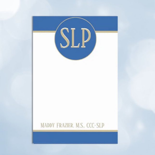 Bloco De Notas Presente! Patologista de Fala Personalizado posta  (Criador carregado)