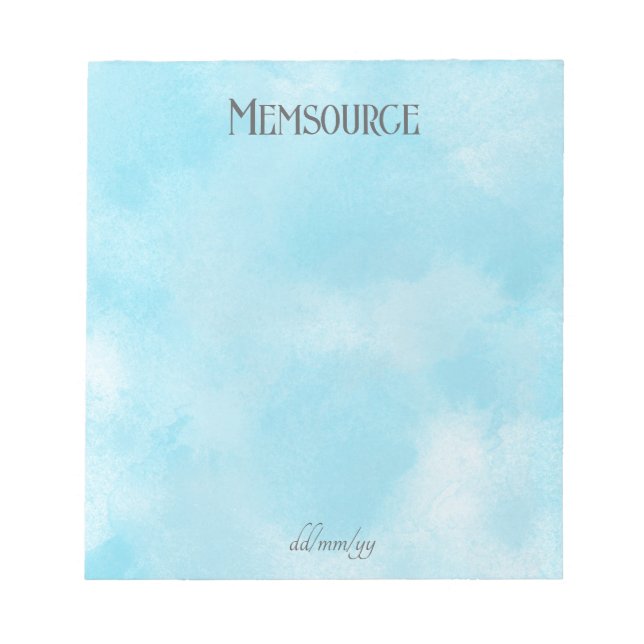 Bloco De Notas Presente personalizado de luxo. Azul personalizado (Frente)