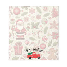 Bloco De Notas Presente personalizado de professor no Natal