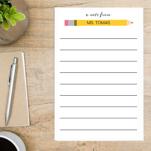 Bloco De Notas Presente personalizado de volta à escola no final  (Criador carregado)