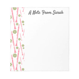 Bloco De Notas Presente Personalizado para Músicos Clarinet