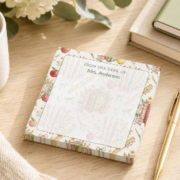 Bloco De Notas Presente Personalizado para Professor Floral Da Me