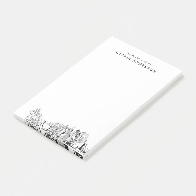 Bloco De Notas Presente Profissional Moderno em Las Vegas Persona (Inclinado)