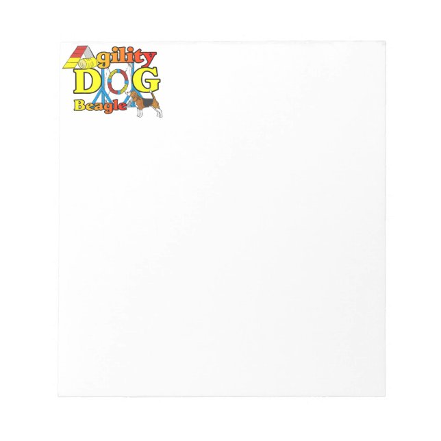 Bloco De Notas Presentes de Agilidade de Beagle (Frente)