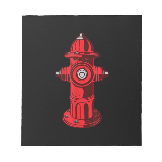 Bloco De Notas Presentes de Bombeiros Gráficos Vermelhos (Frente)