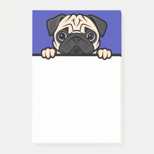 Bloco De Notas Presentes De Cachorro De Pug Lover Cute Puppy Pupp (Frente)