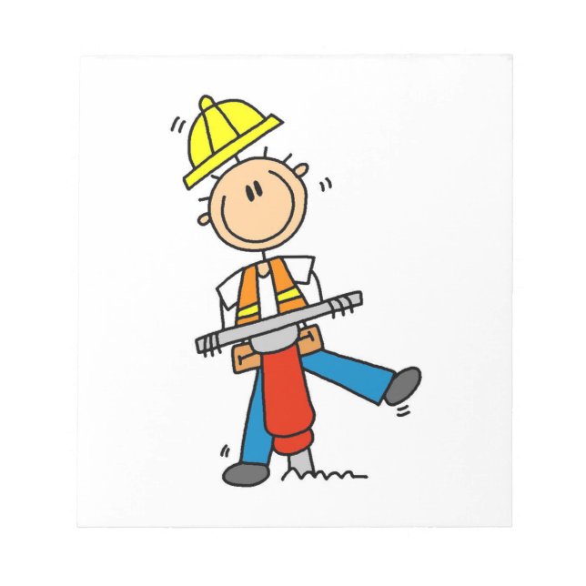 Bloco De Notas Presentes de Operário da Construção com Martelo Pe (Frente)