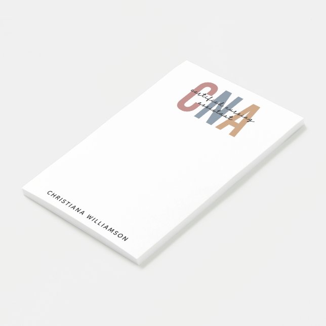 Bloco De Notas Presentes do Assistente de Enfermagem Certificado  (Inclinado)