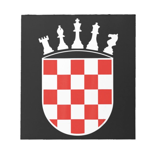 Bloco De Notas Presentes do jogador de xadrez para croata (Frente)