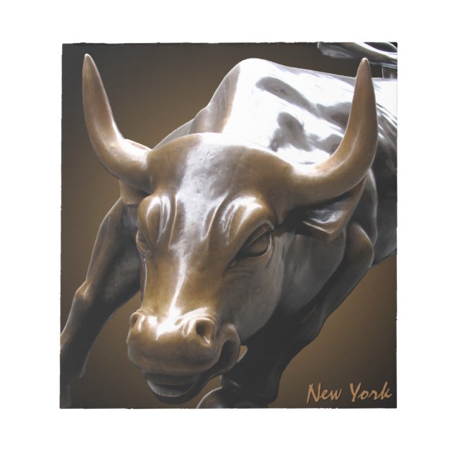 Bloco De Notas Presentes Notepad Bull Statue em Nova Iorque (Frente)