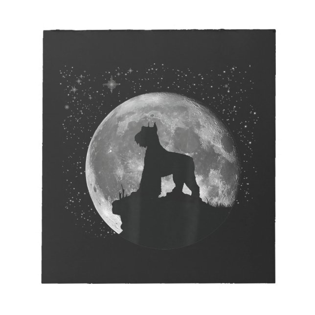 Bloco De Notas presentes para mulheres homens schnauzer gigantes  (Frente)