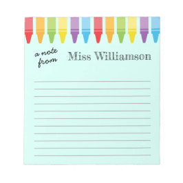 Bloco De Notas Presentes personalizados de reconhecimento de prof