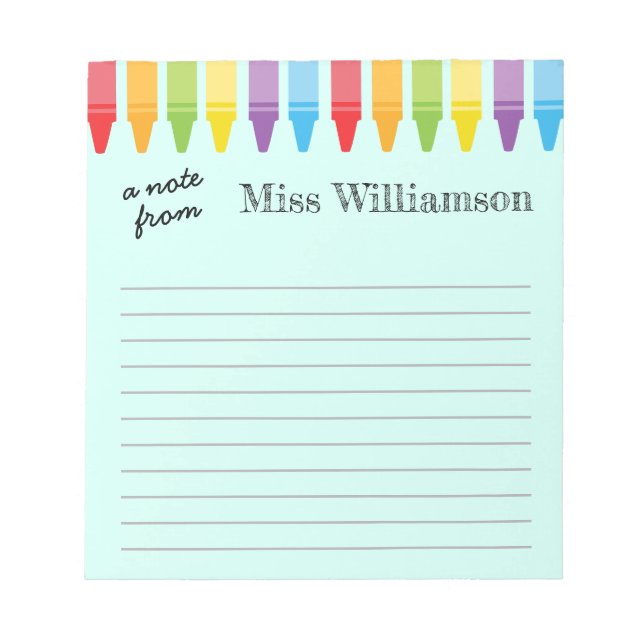 Bloco De Notas Presentes personalizados de reconhecimento de prof (Frente)