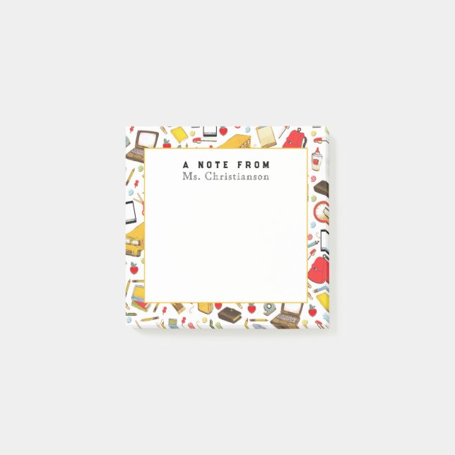 Bloco De Notas Presentes personalizados para professores (Frente)