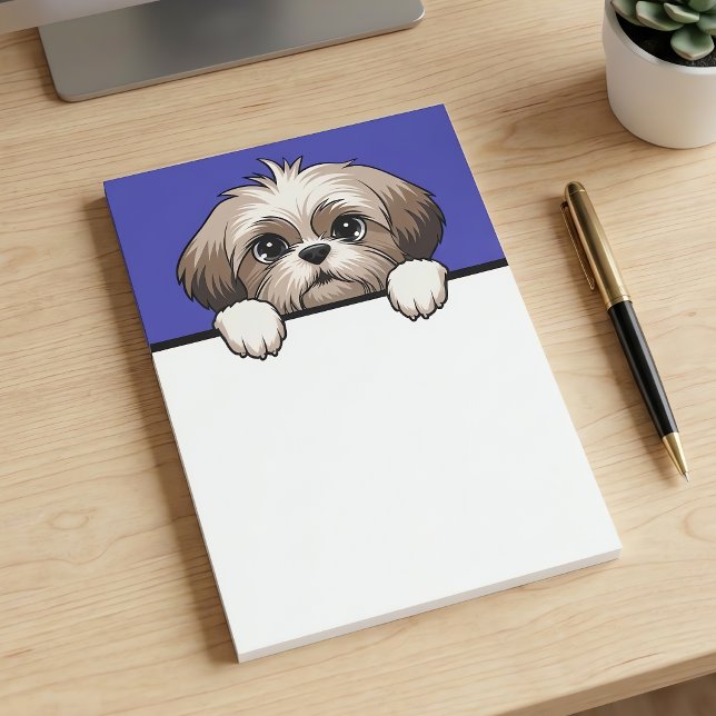 Bloco De Notas Presentes Shih Tzu Fofos para Amantes de Cachorros (These notepads make great shih tzu gifts for dog owners!)