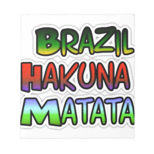 Bloco De Notas Presentes verdes do Brasil Hakuna Matata