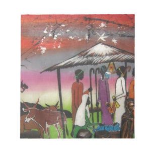 Bloco De Notas Presépio de Natal Africano