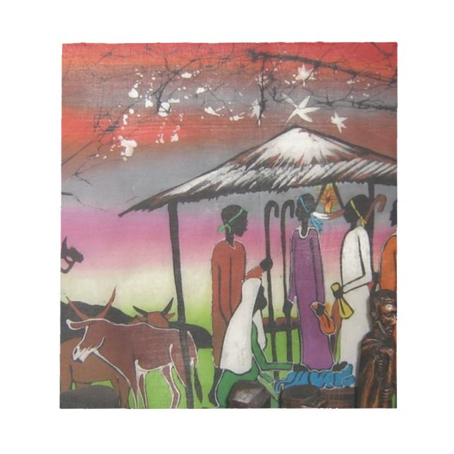 Bloco De Notas Presépio de Natal Africano (Frente)