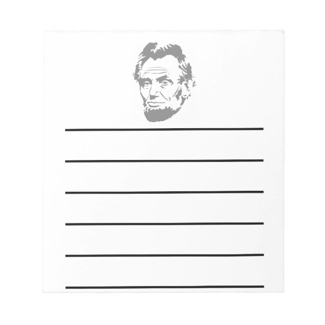 Bloco De Notas Presidente Abe Lincoln Face (Frente)