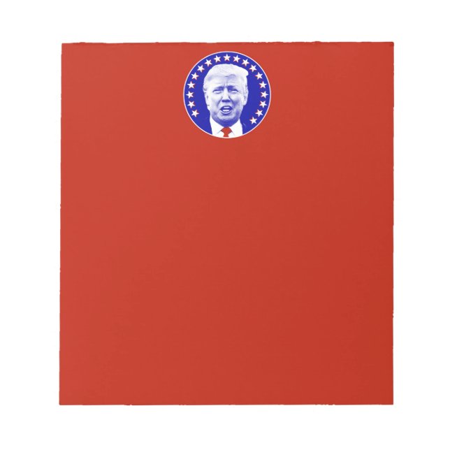 Bloco De Notas Presidente Donald Trump em Azul (Frente)