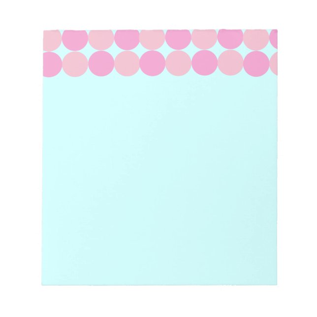 Bloco De Notas Presilha de notas de Bolinhas rosa (Frente)