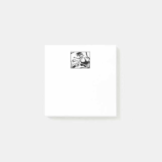 Bloco De Notas Presilhas brancas de anotações do Pintinho Biker (Frente)