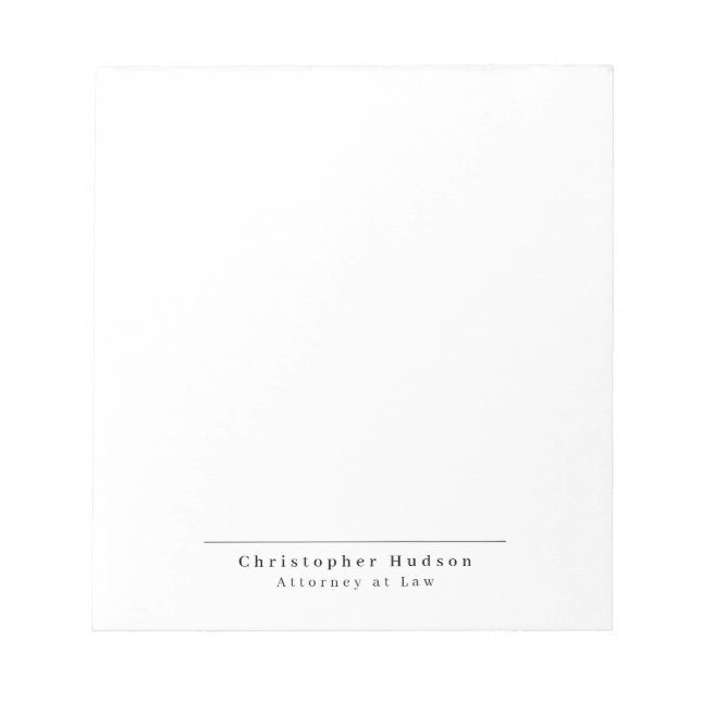 Bloco De Notas Preto Branco Simples Plano Minimalista (Frente)
