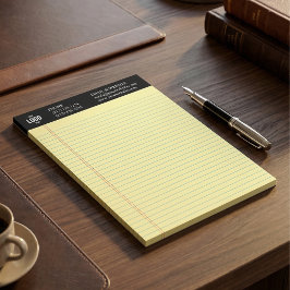 Bloco de Notas Preto com Logotipo Comercial Person