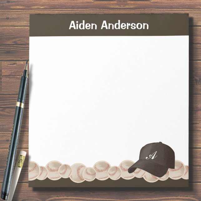 Bloco de notas preto de beisebol (Criador carregado)