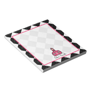 Bloco de notas preto do professor de Argyle