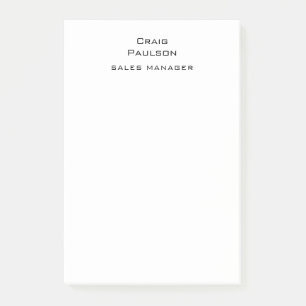Bloco De Notas Preto e branco clássico minimalista